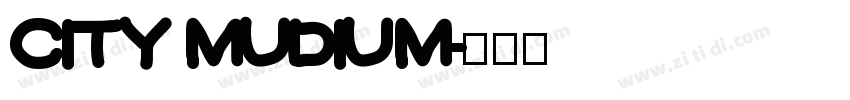 city mudium字体转换